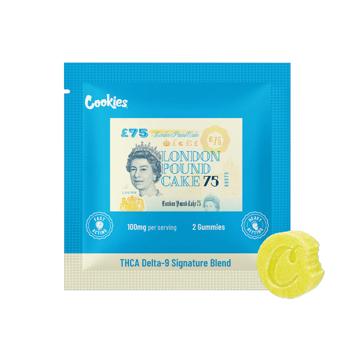 COOKIESGUMMIESLPC2CT_ebc97731-a081-4f4a-bdb3-200d595b1e76 Cookies - THCA Delta 9 Special Blend Infused Gummy London Pound Cake - Image 1