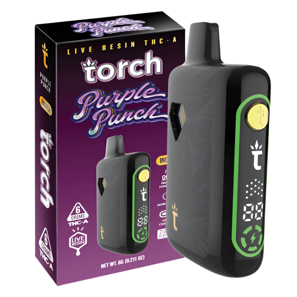 Torch_Pulse_6G_Purple_Punch_88c751fa-50bb-44c0-90d0-f6862232ddec Torch Live Resin 6g | Purple Punch | Indica - Image 1